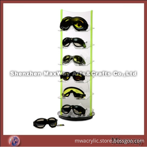 2 sides freestanding 6-tier acrylic swimming glasses display
